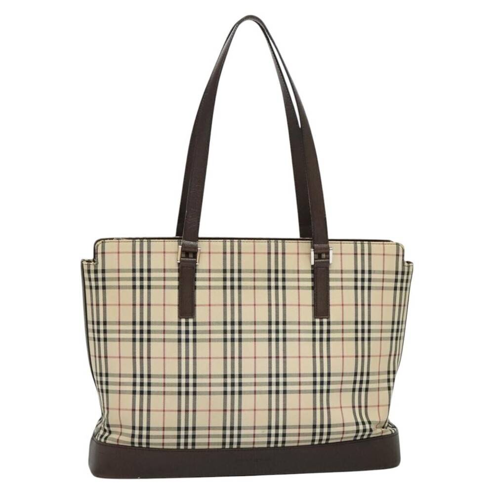 Burberry Nova Check Tote Canvas and Leather